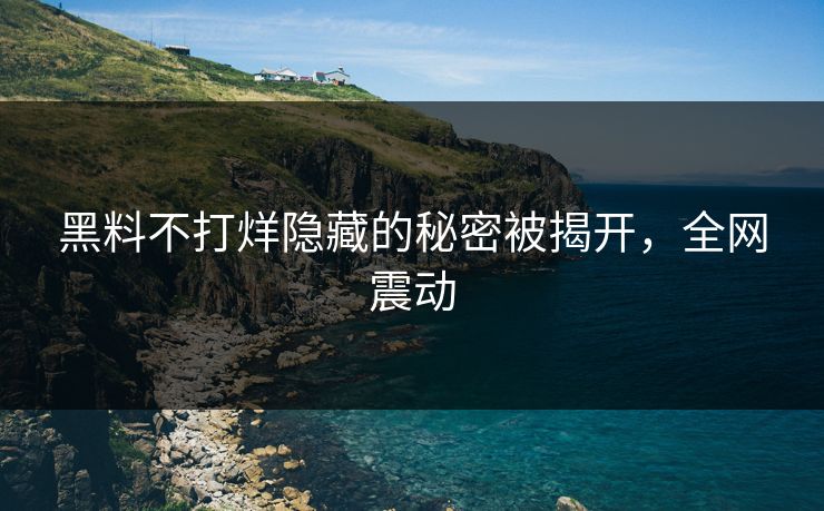 黑料不打烊隐藏的秘密被揭开，全网震动